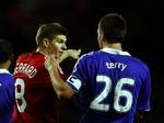 Liverpools Steven Gerrard, tv., og Chelseas John Terry i onsdagens kvartfinale i Champions League. 