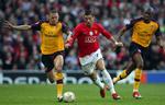 Manchester Uniteds Cristiano Ronaldo i kamp mod Arsenal. Arkivfoto. 