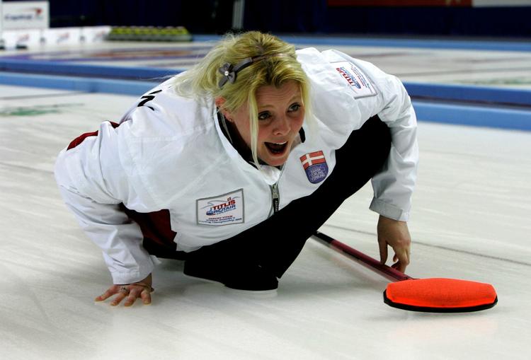 Angelina Jensen og det kvindelige curling-landshold er udtaget til vinter-OL. Arkivfoto. 