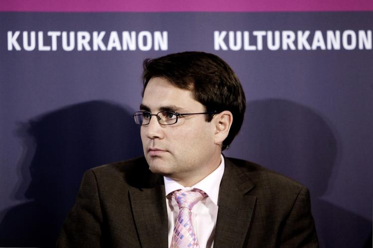 Daværende kulturminister Brian Mikkelsen (K) i forbindelse med kulturkanonen i januar 2006. Arkivfoto. 