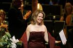 Den amerikanske sopran Renée Fleming ødslede med velklangen i Koncerthuset mandag aften. Her ses hun, da hun sidste år modtog den prestigiøse Polar Music Prize i Stockholm. Foto: Mats Andersson 