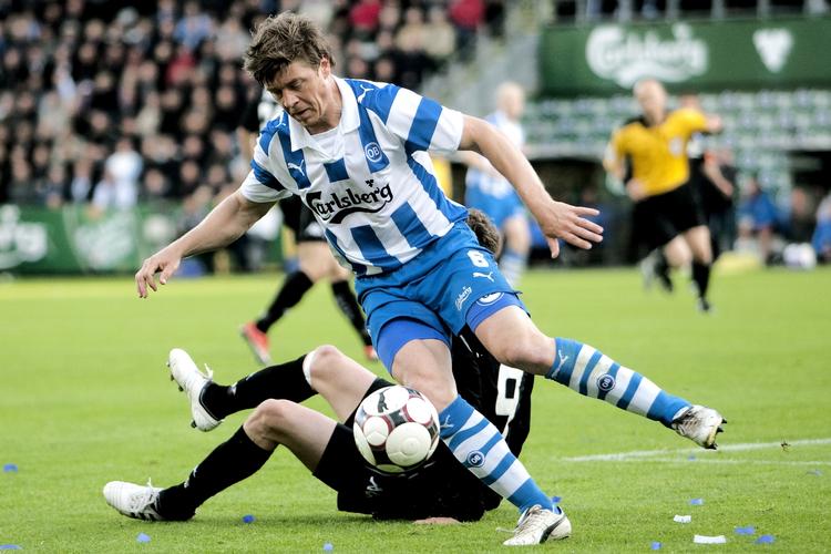 Thomas Helveg spillede en god kamp, da OB vandt 3-2 over FCK. 