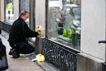 Facaderensning efter graffitiødelæggelserne i Hyskenstræde. Arkivfoto. 