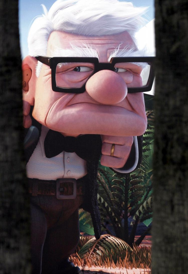 En stor reklamesøjle for 'Up', der begejstrede alt og alle, da den blev vist i går, men som Kim Foss missede. 
