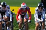 Saxo Bank-holdets Fabian Cancellara (midt) har udset sig dagens etape i Giro d'Italia til en mulig offensiv. Arkivfoto. 