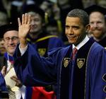 I dag blev Barack Obama også udnævnt til æresdoktor på universitetet Notre Dame. 