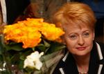 Litauens nyvalgte præsident Dalia Grybauskaite  fotograferet på en restaurant tidligere i dag. 