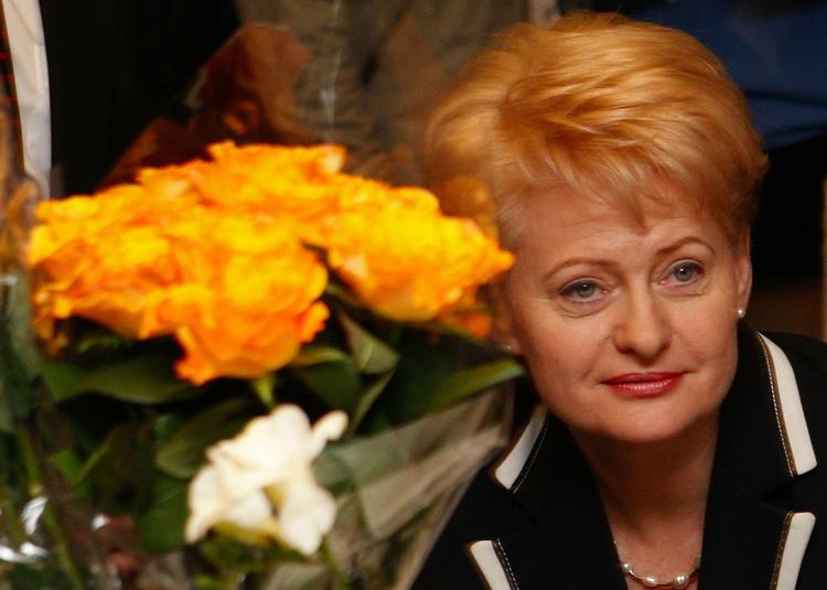 Litauens nyvalgte præsident Dalia Grybauskaite  fotograferet på en restaurant tidligere i dag. 