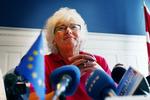 På et pressemøde i 2004 blev Mariann Fischer Boel præsenteret som ny EU-kommissær. Snart skal hun beslutte, om hun ønsker at fortsætte. Arkivfoto. 