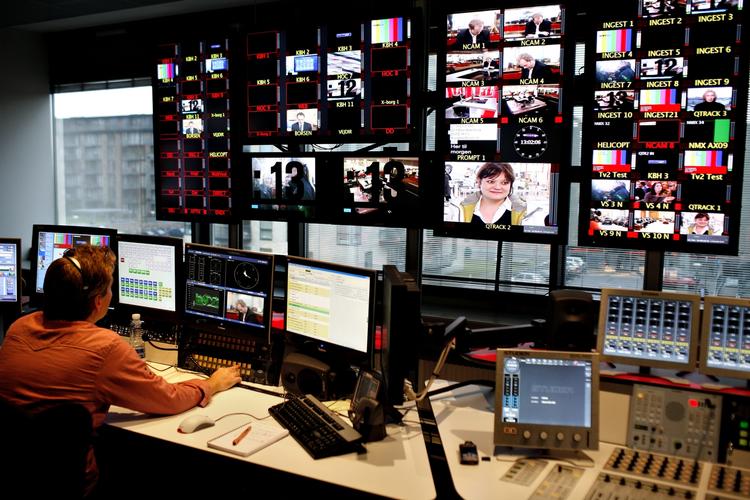 Et billede fra 2007, hvor TV 2 News flyttede i nye lokaler på Teglholmen i København. 