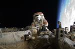 NASA-astronauten Michael Fincke på rumvandring den 10 marts i år for at foretage ydre vedligeholdelse på rumstationen ISS. Det er bl.a. den slags arbejde, en astronaut må påregne at skulle udføre. 