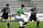 Peter Benjaminsen - i en tidligere kamp mod Viborg - scorede et mål i hver halvleg. Arkivfoto. 