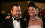 Lars von Trier ankommer her til gallapremieren tidligere på ugen med sin kone Bente. Arkivfoto. 
