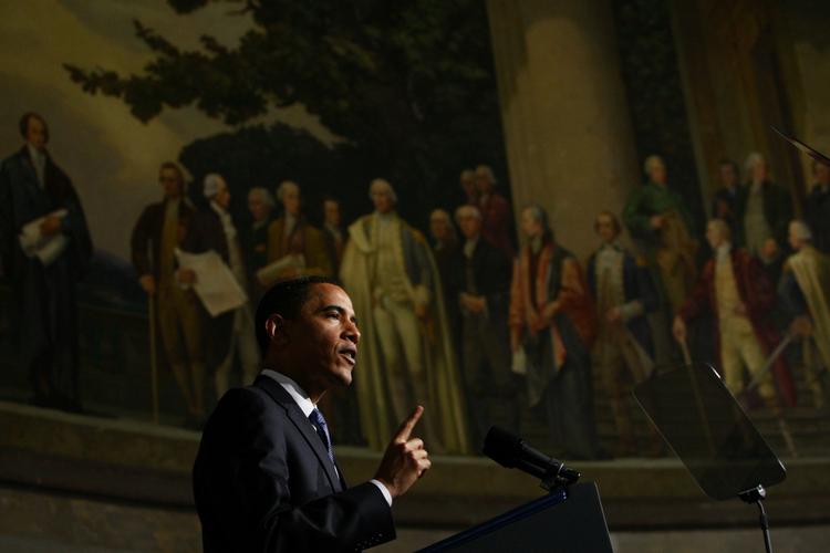 Barack Obama taler til nationen om USA's sikkerhedspolitik - især planen om at lukke Guantanamo-fangelejren. 