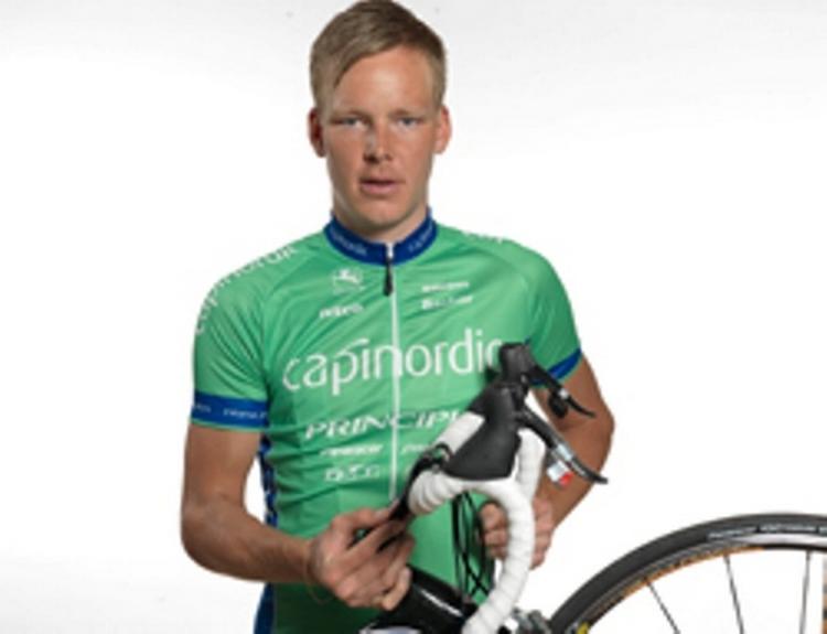 Christofer Stevenson stak af med seks kilometer tilbage og holdt til mål. Foto: Team Capinordic 