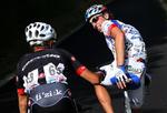 Serge Pauwels (tv.) var i udbrud sammen med vinderen Leonardo Bertagnolli, men fik besked på at falde tilbage. 