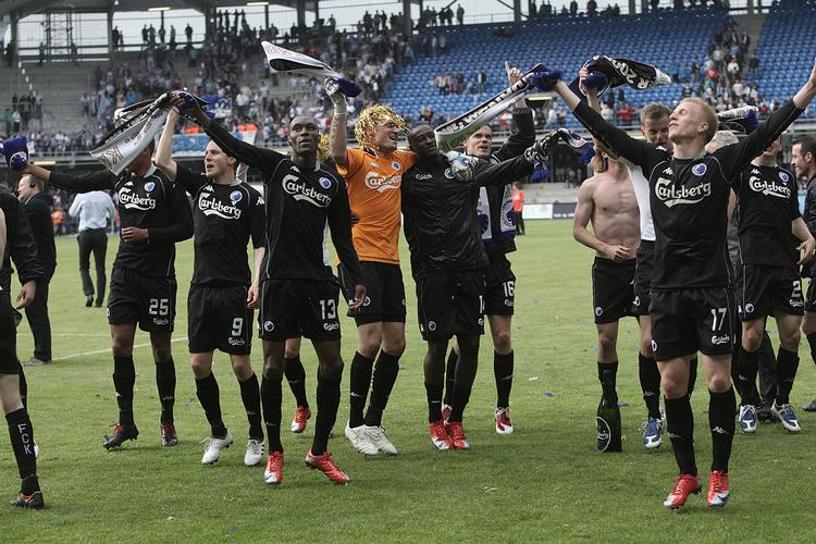 Jublen var stor, da FCK med en 1-0-sejr over Esbjerg vandt det danske mesterskab. 