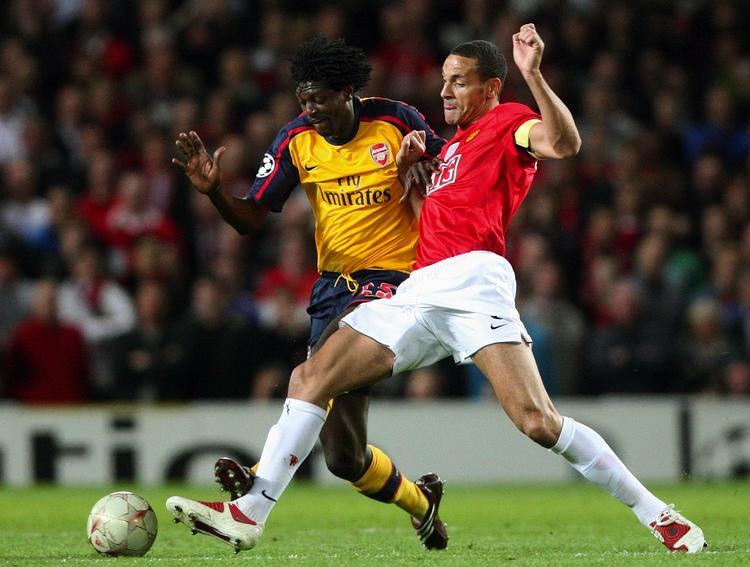 Manchester Uniteds Rio Ferdinand i kampen mod Arsenal 29. april, hvor United sikrede sig mesterskabet med uafgjort 0-0. Arkivfoto. 