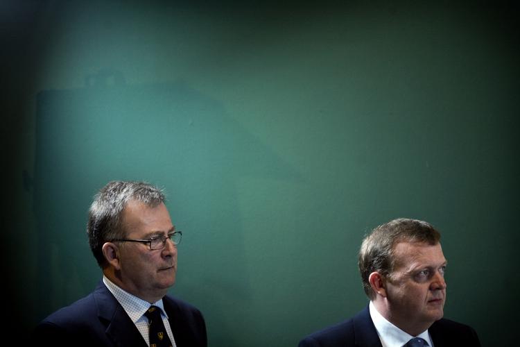 Claus Hjort Frederiksen (tv) sammen med sin forgænger som 'Christianiaminister', nuværende statsminister Lars Løkke Rasmussen. Arkivfoto. 