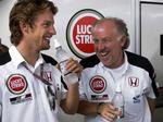 David Richards (th.) har en fortid som teamchef for Benetton og BAR, og arbejdede i den egenskab tidligere sammen med Jenson Button, der lige nu fører VM-serien. Arkivfoto. 