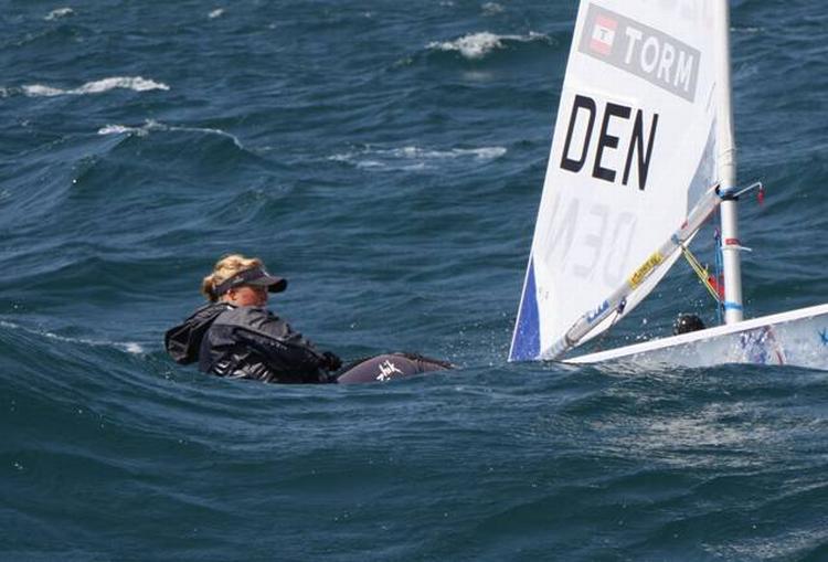 Alberte Holm Lindberg har præsteret en stabil serie i de ni sejladser i Medemblik med to tredjepladser som de bedste resultater. Foto: Christian Malthe Borch/Dansk Sejlunion 