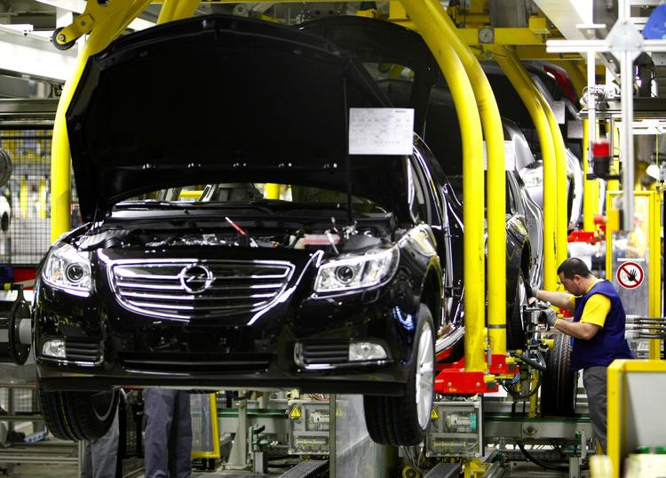 Opels fabrik i Rüsselheim, der beskæftiger nogle af de 28.000 mennesker, som arbejder for bilmærket i Tyskland. (Arkivfoto) 