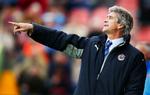 Manuel Pellegrini tager to år i Real Madrid -  hvis han da holder så længe. Arkivfoto. 