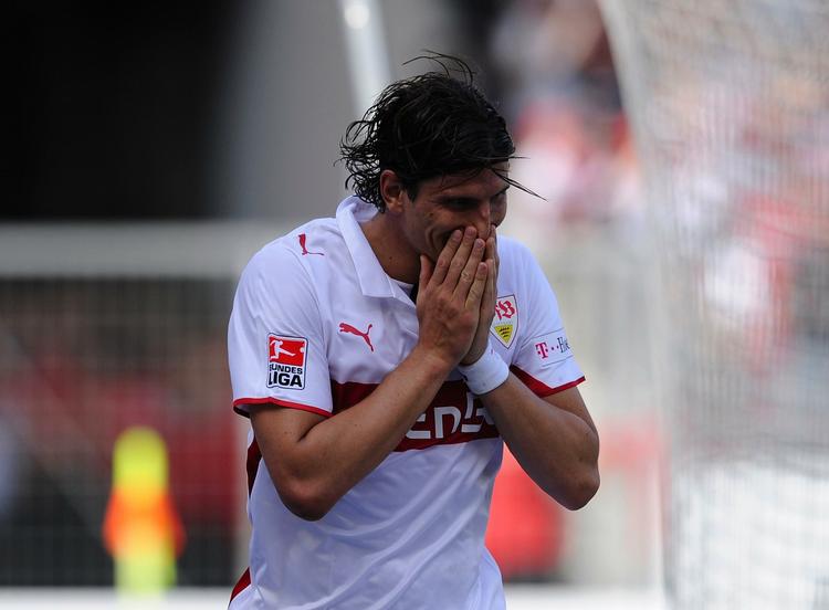 Mario Gomez havde fået indstillet sigtekornet rigtigt og nettede fire gange i landskampen mod De Forenede Arabiske Emirater. Arkivfoto. 