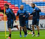 Zlatan, 'Henke' og Olof Mellberg er tre af træner Lagerbäcks foretrukne og mest rutinerede spillere. Arkivfoto. 