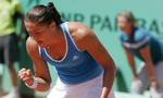 Dinara Safina jubler efter sejren over slovakken. 