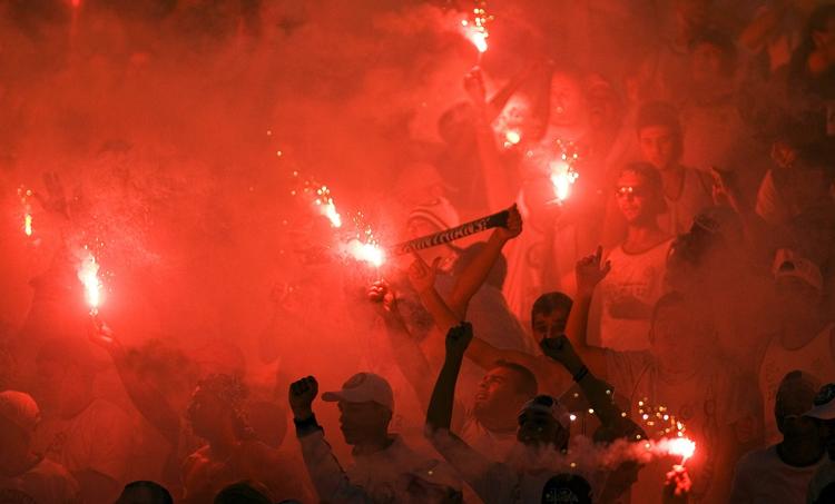 Corinthians-tilhængere på hjemmebanen Pacaembu. Arkivfoto. 