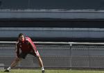 Daniel Agger på træningsbanen i Helsingør, mens alt endnu var godt. Arkivfoto. 