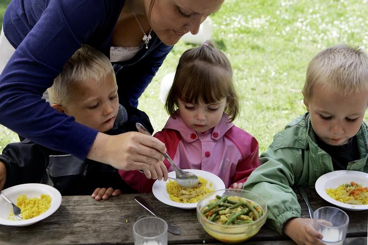 Børnene i Børnehuset Rosenly i Albertslund får serveret økologisk mad - hver dag. I de fleste kommuner vil den kommunale madordning, der indføres fra næste år, ikke være økologisk. 