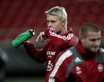 VM-kampen mod Sverige blev sæsonens sidste for Simon Kjær, der har meldt fra til U21-landsholdet. Arkivfoto. 