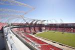 Nelson Mandela Bay Stadion i Port Elizabeth står nu klar. Arkivfoto. 