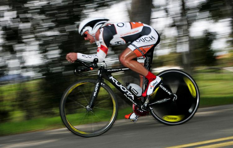 Floyd Lanids, der her ses i aktion under årets Tour of California, må efter udstået dopingkarantæne affinde sig med at køre for et mindre amerikansk mandskab, og man får ham ikke igen at se i Tour de France. Arkivfoto. 