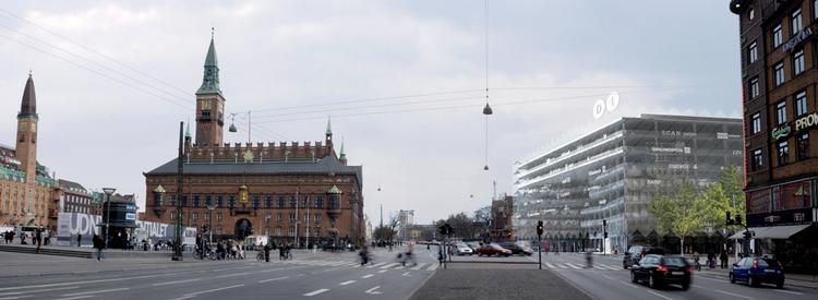 Visualisering af Industriens Hus, som det kan komme til at se ud, hvis borgerrepræsentanterne på Rådhuset giver grønt lys for det omstridte forslag. 