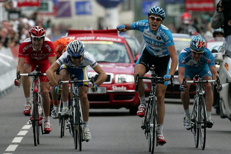 Niki Terpstra fra Team Milram kom først over stregen på 3. etape af Dauphine Libere. 