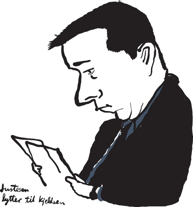 Torsdag  11. juni 2009 - DAG 2: Politikens tegner Philip Ytournel følger  retssagen mod Stein Bagger ved Lyngby Ret. 