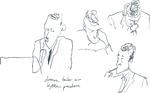Torsdag  11. juni 2009 - DAG 2: Politikens tegner Philip Ytournel følger  retssagen mod Stein Bagger ved Lyngby Ret. 