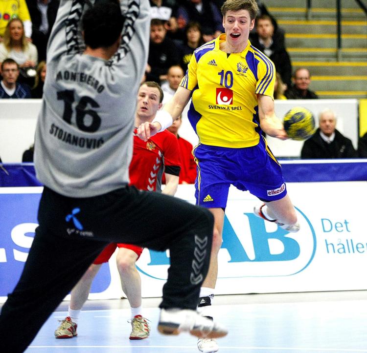Niklas Ekberg blev svensk topscorer mod Rumænien med fem mål. Arkivfoto. 