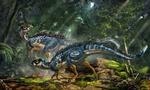Dinosaurerne er måske ikke - som hidtil antaget - fuglenes forfædre. Her en tegning af Tianyulong confuciusi-donosaurer. 