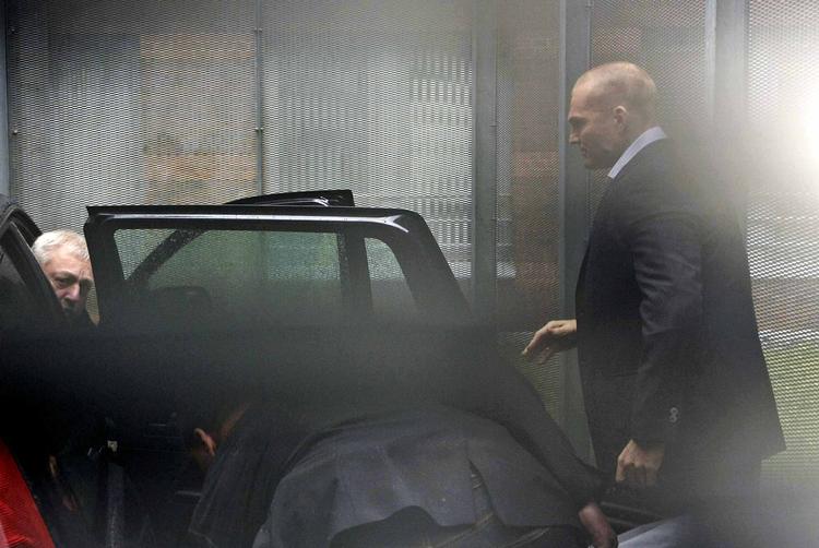 Stein Bagger arriving at Lyngby Court to hear his sentence. 