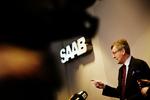 Saab-direktør Jan Ake Jonsson fotograferet på et pressemøde tidligere i år. Nu får han ny arbejdsgiver, når Koenigsegg køber bilmærket. 