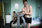 Torben Keller, her fanget i forberedelserne til et boksestævne i Berlin, er i kvartfinalen i EU-mesterskabet. Arkivfoto. 