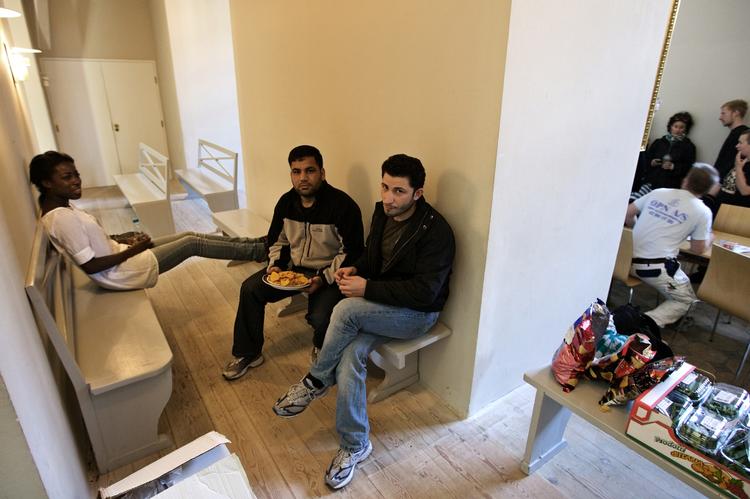 Some of the Iraqis whose asylum requests have been declined have sought refuge in Brorsons Church in Copenhagen. 
