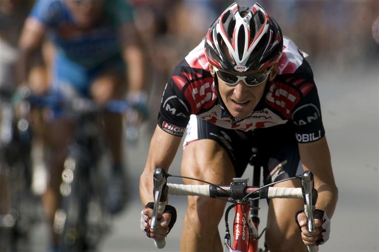 Kurt-Asle Arvesen i en sprint under en etape af Post Danmark Rundt. Arkivfoto. 