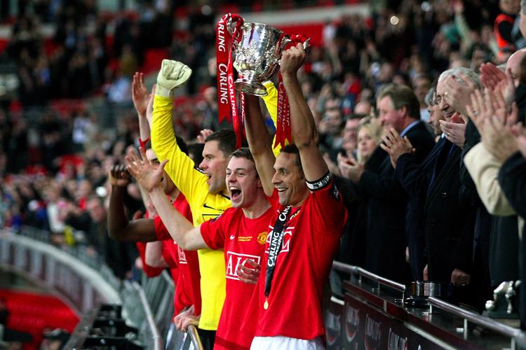 For tredje gang i træk vandt Manchester United i år det engelske mesterskab. Arkivfoto. 