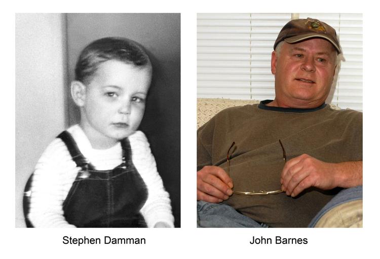 Til venstre ses den forsvundne 2-årige Stephen Damman. Den 54-årige John Barnes (til højre) var sikker på, at der var tale om én og samme person. Det har FBI nu afkræftet. Arkivfoto. 