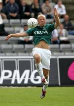 Christian Keller i Viborgs grønne outfit. Arkivfoto. 